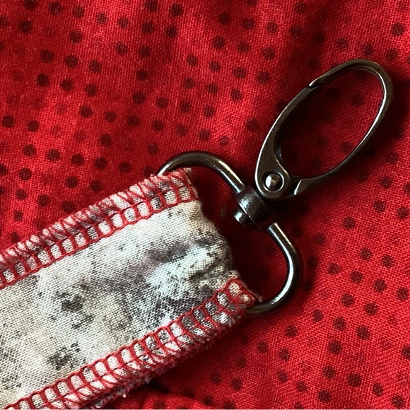 βοΈ VINTAGE MANNEQUIN GREY & RED TOTE OOAK CLOTH SHOULDER BAG - Picture 5 of 16